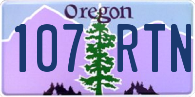 OR license plate 107RTN