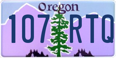 OR license plate 107RTQ