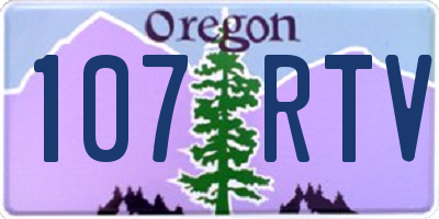 OR license plate 107RTV