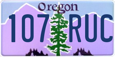 OR license plate 107RUC