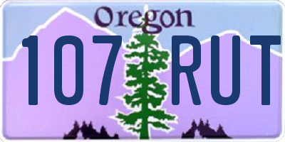 OR license plate 107RUT