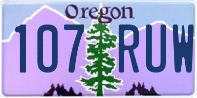 OR license plate 107RUW