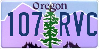 OR license plate 107RVC