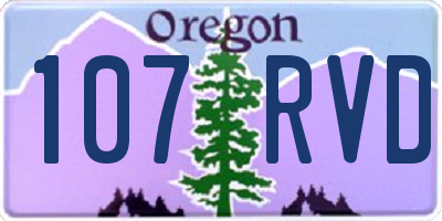 OR license plate 107RVD
