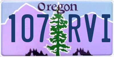 OR license plate 107RVI