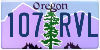 OR license plate 107RVL