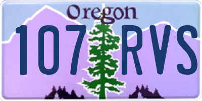 OR license plate 107RVS