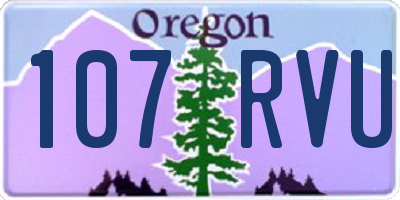 OR license plate 107RVU