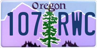 OR license plate 107RWC