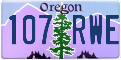 OR license plate 107RWE