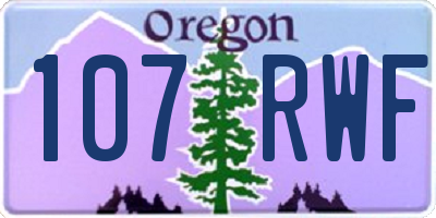 OR license plate 107RWF