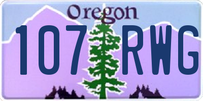 OR license plate 107RWG