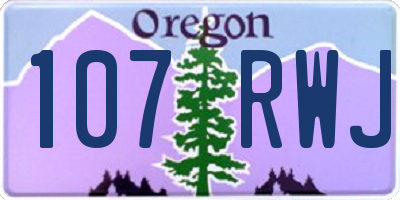 OR license plate 107RWJ