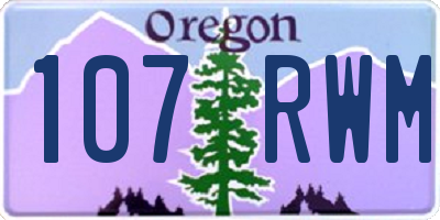 OR license plate 107RWM