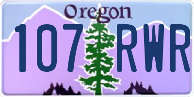 OR license plate 107RWR