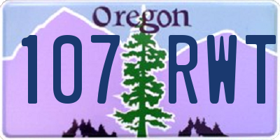 OR license plate 107RWT