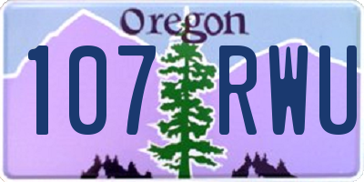 OR license plate 107RWU