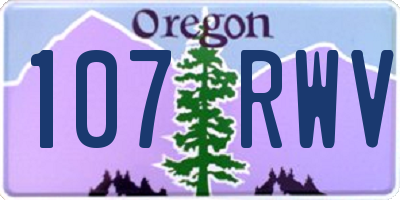 OR license plate 107RWV
