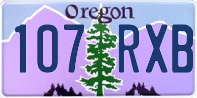 OR license plate 107RXB