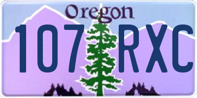 OR license plate 107RXC