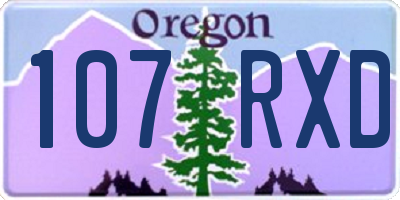 OR license plate 107RXD