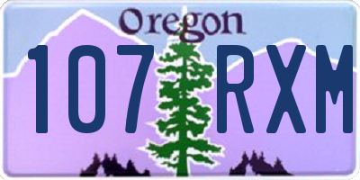 OR license plate 107RXM