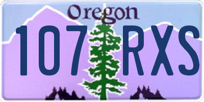 OR license plate 107RXS