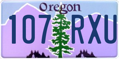 OR license plate 107RXU