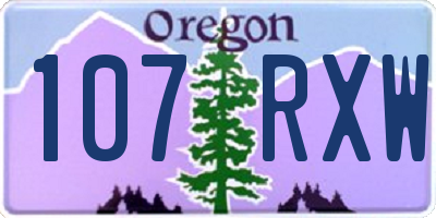OR license plate 107RXW