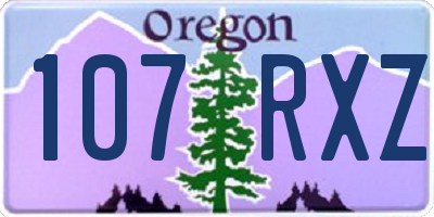 OR license plate 107RXZ