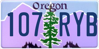 OR license plate 107RYB