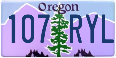 OR license plate 107RYL