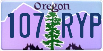 OR license plate 107RYP