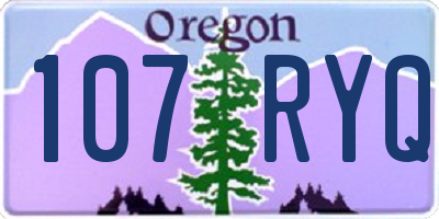 OR license plate 107RYQ