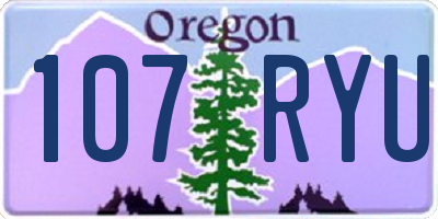 OR license plate 107RYU