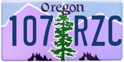 OR license plate 107RZC