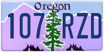 OR license plate 107RZD