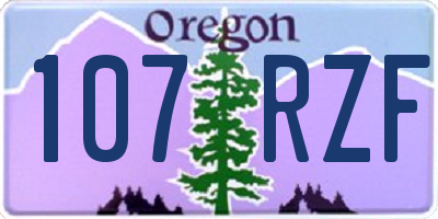 OR license plate 107RZF