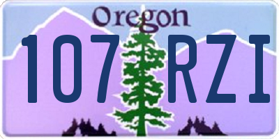 OR license plate 107RZI