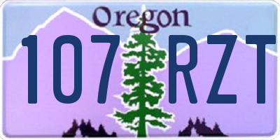 OR license plate 107RZT