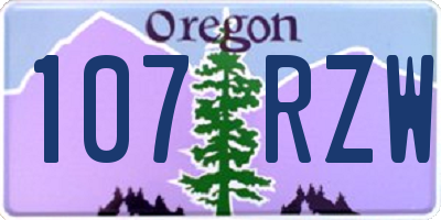 OR license plate 107RZW