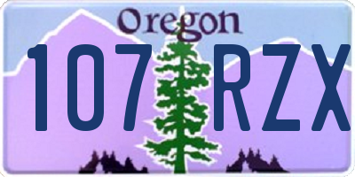 OR license plate 107RZX