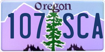 OR license plate 107SCA