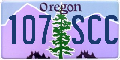 OR license plate 107SCC