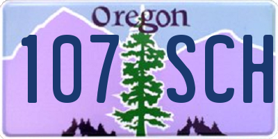OR license plate 107SCH
