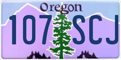 OR license plate 107SCJ