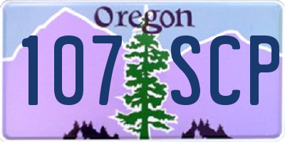 OR license plate 107SCP