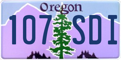 OR license plate 107SDI