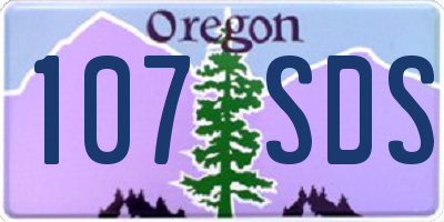 OR license plate 107SDS