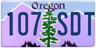 OR license plate 107SDT